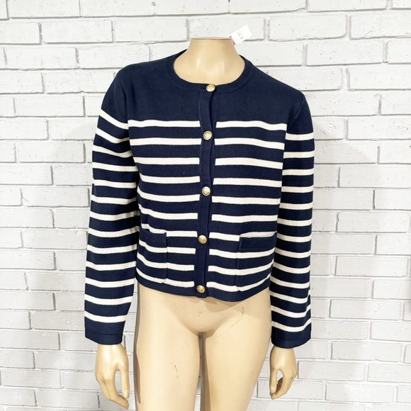 J.Crew Women’s Striped Lady Sweater Jacket
